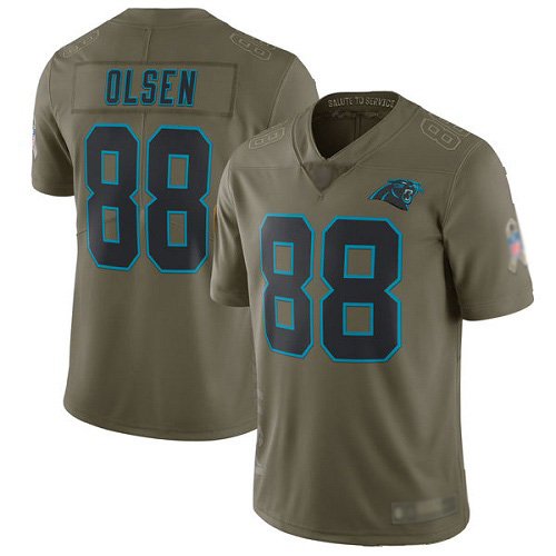 Carolina Panthers Limited Olive Men Greg Olsen Jersey NFL Football #88 2017 Salute to Service->carolina panthers->NFL Jersey